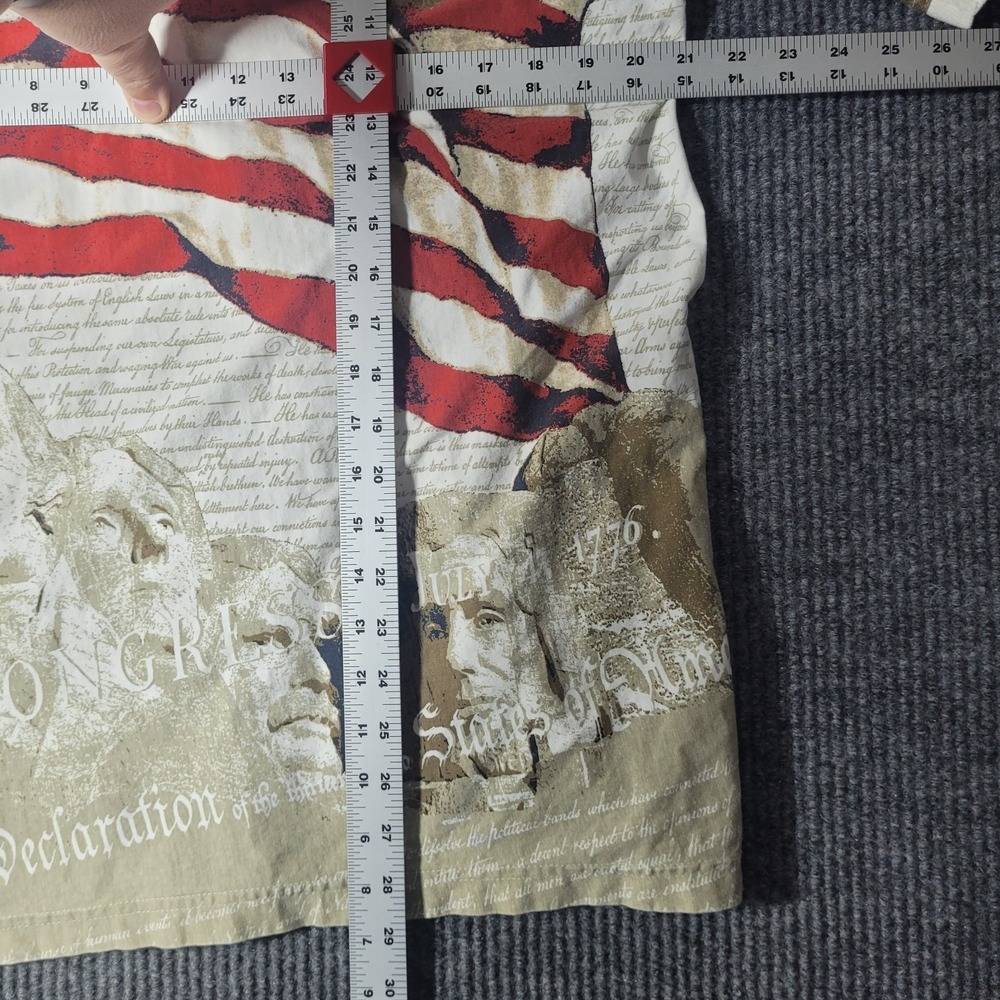 American Summer Polo Shirt American Flag Declaration Of Independence AOP Large - Picture 4 of 4